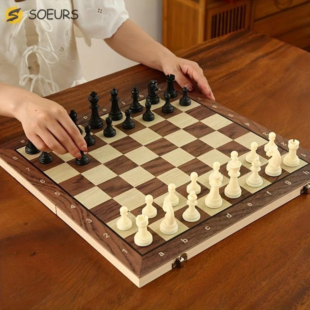 หมากรุกสากลไม้เนื้อแข็ง มาตรฐาน พับได้ ชุดกระดานแม่เหล็ก King Delicate การศึกษา Tournament