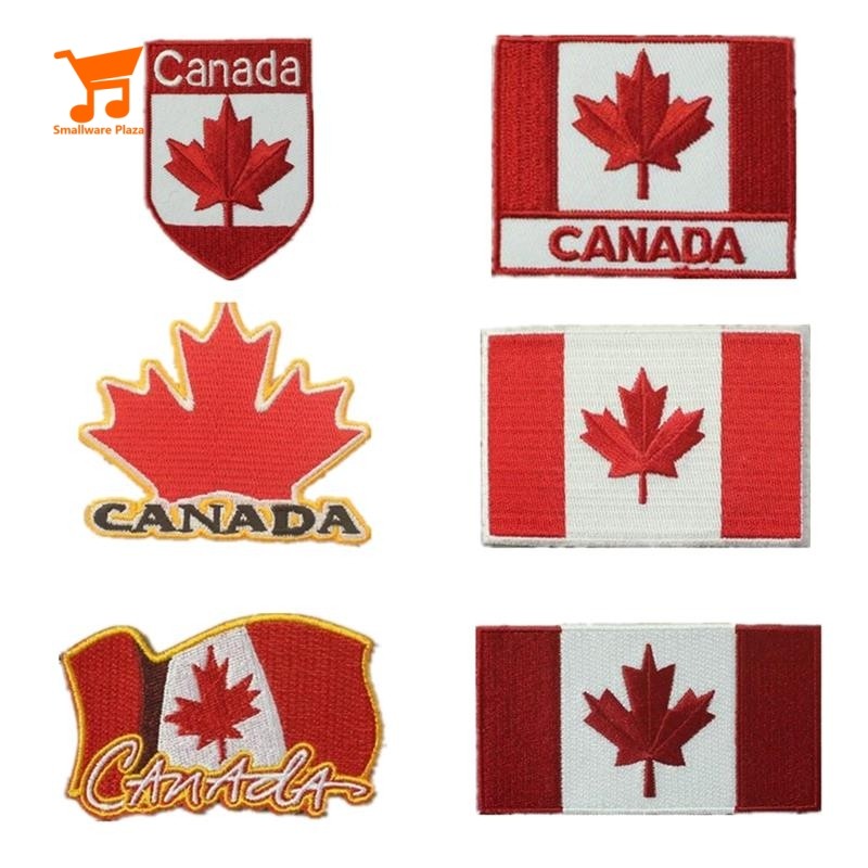 Canadian FLAG EMBROIDERED IRON-ON PATCH CANADA EMBLEM MPLE LEAF Applique