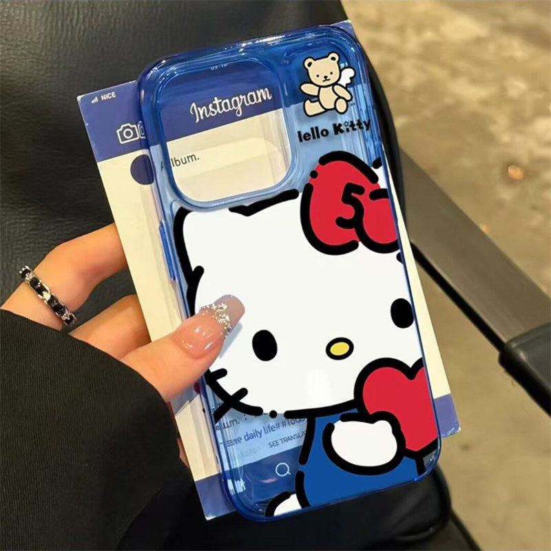 Hold Love Hello Kitty เหมาะสําหรับ Apple 16/15/14/13promax เคสโทรศัพท์ 12/11/xr Soft Case xs/8p เคสโทรศัพท์กันกระแทก