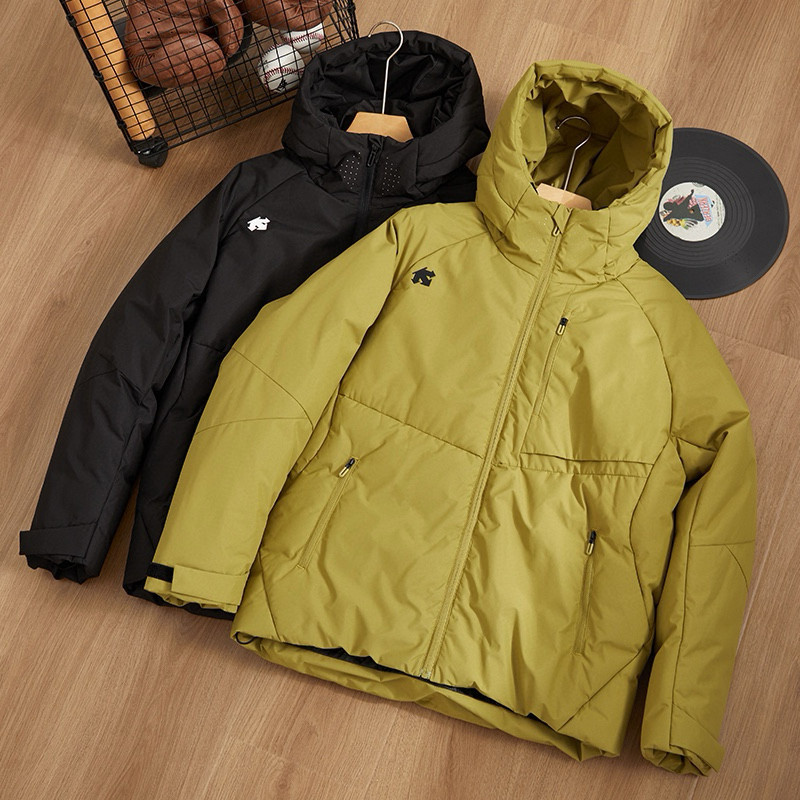 Descente Original Warm เสื้อแจ็คเก็ตผ้าฝ้ายหนากันน้ํา Hooded Cotton Jacket Unisex เสื้อแจ็คเก็ตผ้าฝ้ายฤดูหนาว