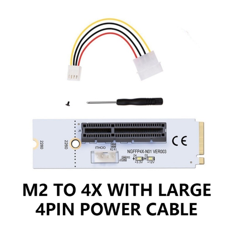 Btsg M 2 ถึง PCIExpress 4X ตัวแปลงสล็อต NGFF M 2 ถึง PCIE 4X อะแดปเตอร์สําหรับการเชื่อมต่อที่ปลอดภัย