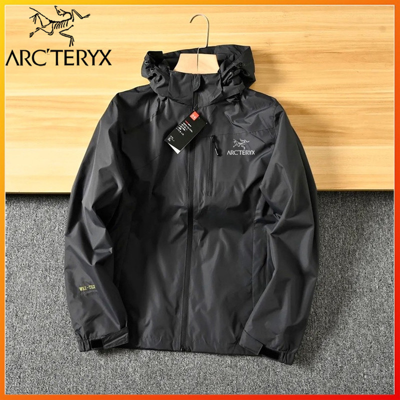 ARCTERYX เสื้อแจ็คเก็ตกันน้ําสําหรับกีฬากลางแจ้งสําหรับผู้ชายสําหรับปีนเขาและตั้งแคมป์ กันลม มีจําหน่ายในขนาดบวก (L-7XL)