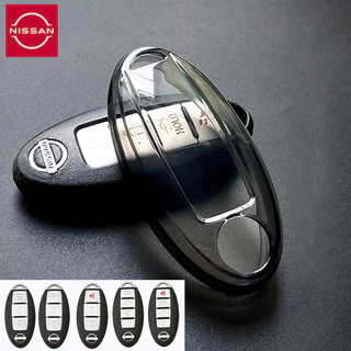 Nissan navara Note navara-np300 almera kicks juke Cube Pulsar lavina micra teana tiida sylphy เคสกุญแจรถโปร่งใสฝาครอบกุญแจ
