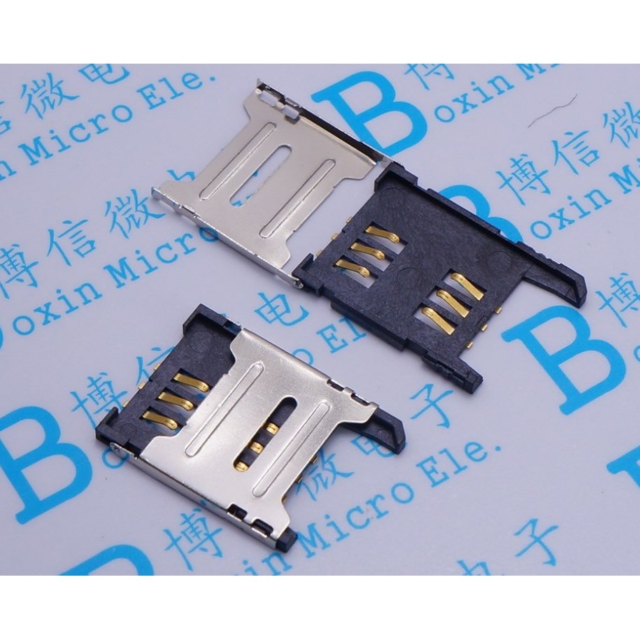 Flip Big Card ฝาครอบเหล็กซิมการ์ดเชื่อมต่อผู้ถือซิมการ์ด 6Pin Flip SIM Card Holder Flip Cover