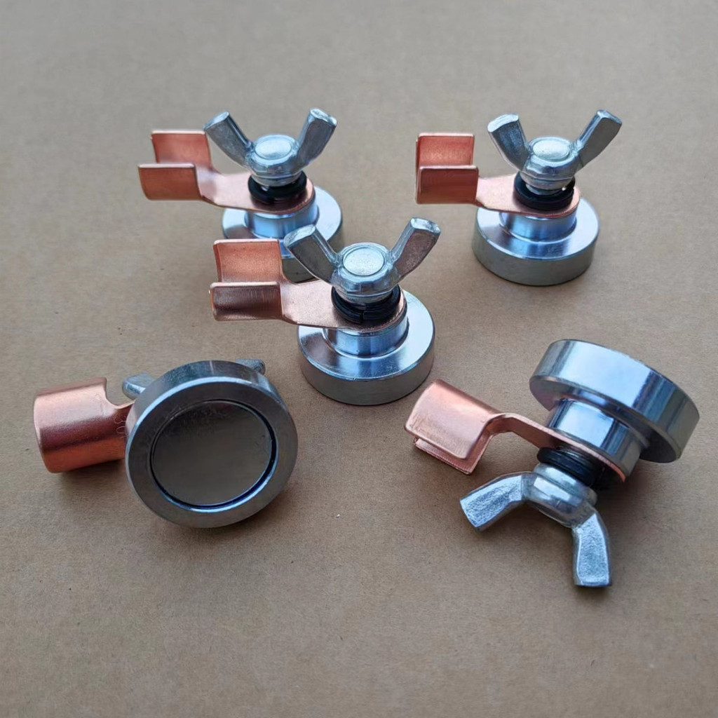 เชื่อมไฟฟ้า Strong Magnetic Grounding Handy เครื่องมือสายดินแม่เหล็กเครื่องเชื่อมไฟฟ้า Ground Wire คลิปเชื่อม Iron-Absorbing หินที่มีประสิทธิภาพรีดผ้า Grou