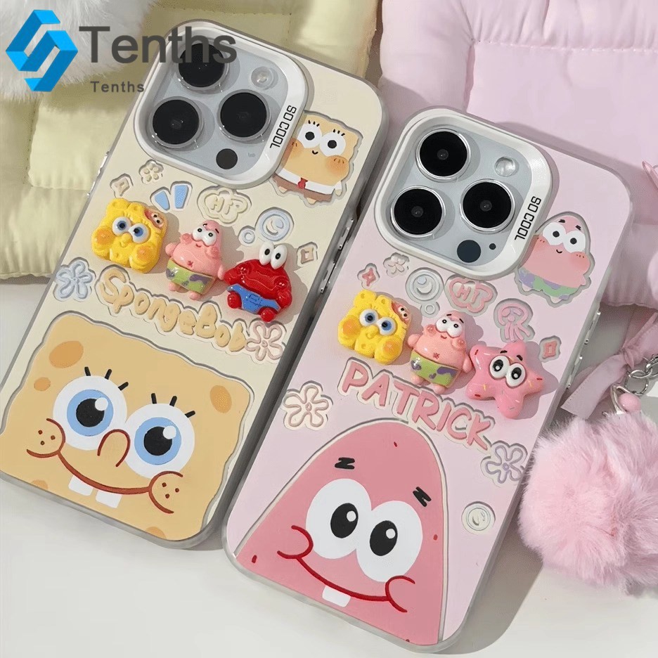 OPPO A38 A18 A58 A57 A77s A17 A15 A16 A54 A55 A3S A74 A95 A94 A96 A76 A78 A16K A5 A9การ์ตูนน่ารัก SpongeBob เปลือกอ่อน
