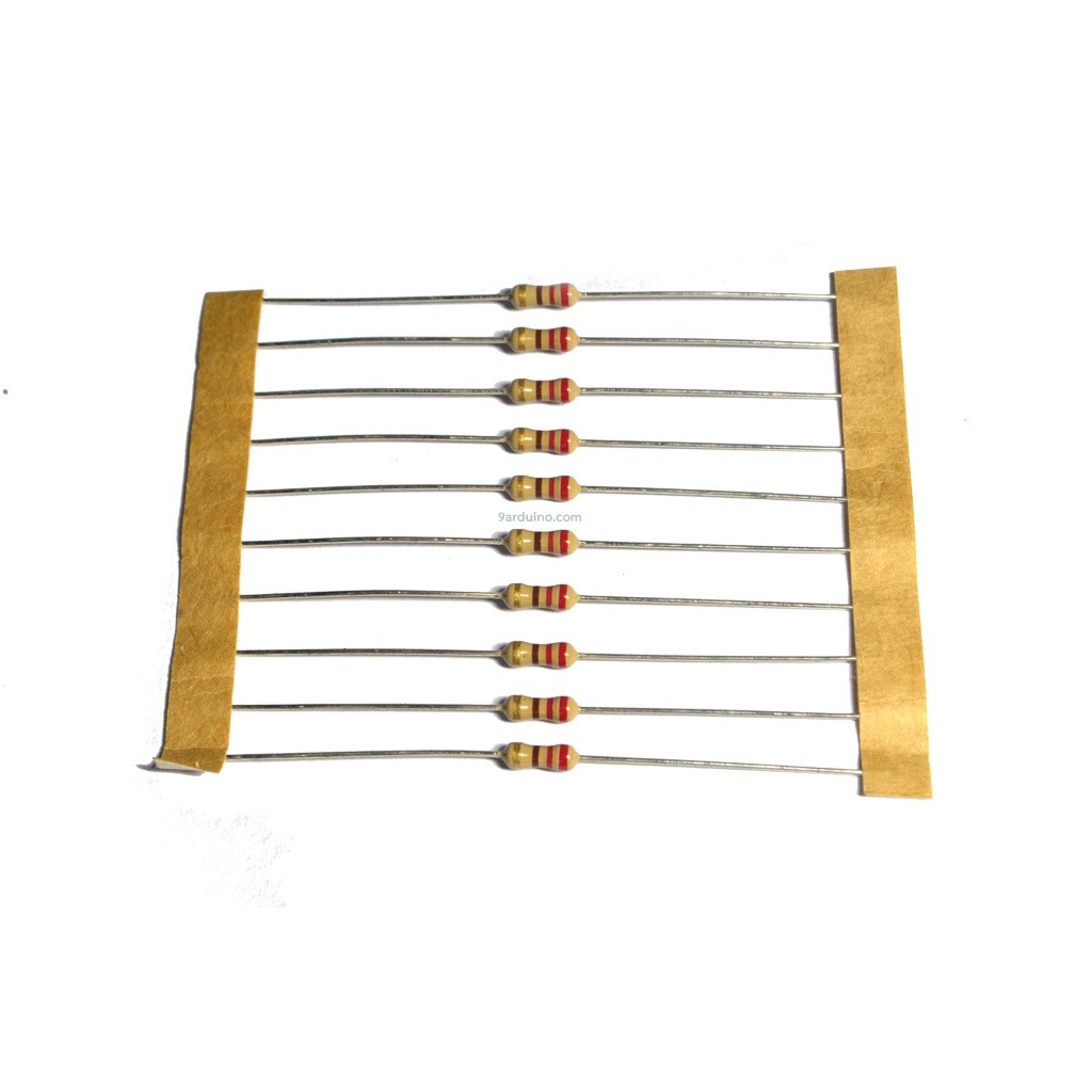 ชุด LED สีส้ม 5mm จำนวน 10 หลอด พร้อมตัวต้านทาน 220 โอห์ม แอลอีดี Orange 10 pcs with Resistor 220 oh