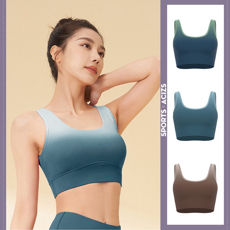 MP SPORTS สปอร์ตบราผู้หญิง sprot bras สปอร์ตบราโยคะพร้อมแผ่นรองแบบคงที่ดีไซน์ชิ้นเดียวเพื่อการรองรับ [กทม พร้อมส่ง]
