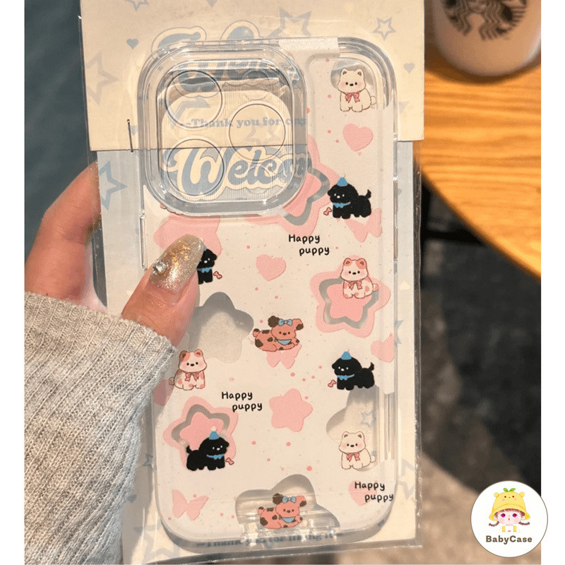 ลูกสุนัขน่ารักมีความสุข เคสRedmi 12C 9C 13C 12 10 10C 9A 9 A1 9T Note 13 12 9 8 10 11 Pro Max Poco C65 C55 M3 X5 X6