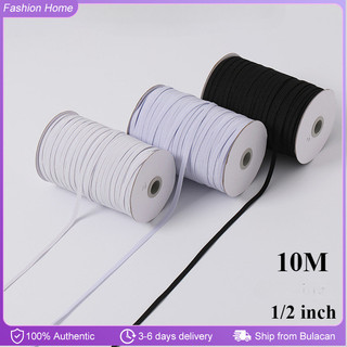 10M 1/4 1/2 High Elasticity White Garter Per Yard for Household Clothing Weaving Rope Straps