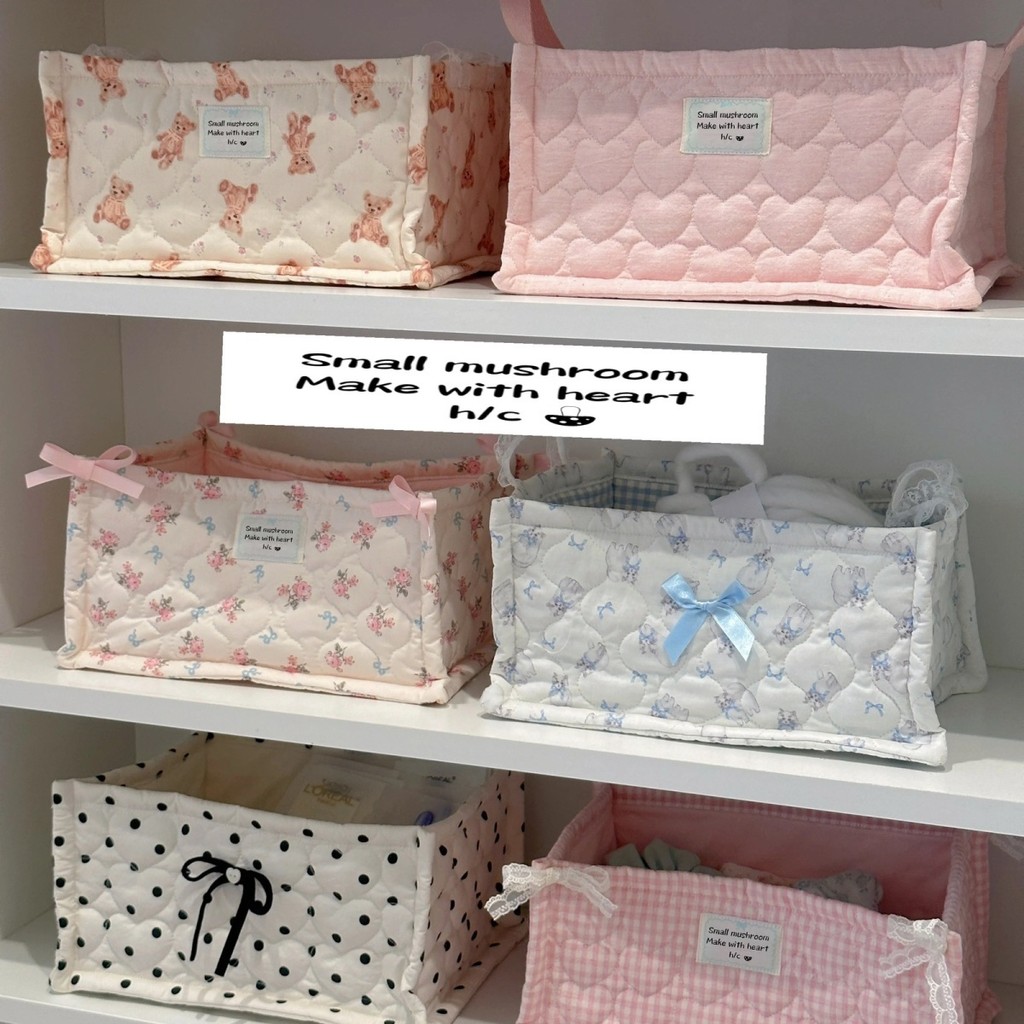 ใหม่สไตล์สี่เหลี่ยมผืนผ้าทําด้วยมือโฮมเมด อิน ตะเข็บผ้าตารางเดสก์ท็อปจัดระเบียบกล่องเก็บของจิปาถะตะกร้าเก็บ