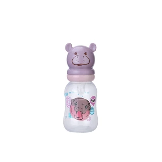 NATUR เนเจอร์ X หมูเด้ง ขวดนม ขวดนมเด็ก ขวดนมคอแคบ ฝาหมูเด้ง 4oz/8oz (ชริ้งฟิล์ม 1 ขวด)