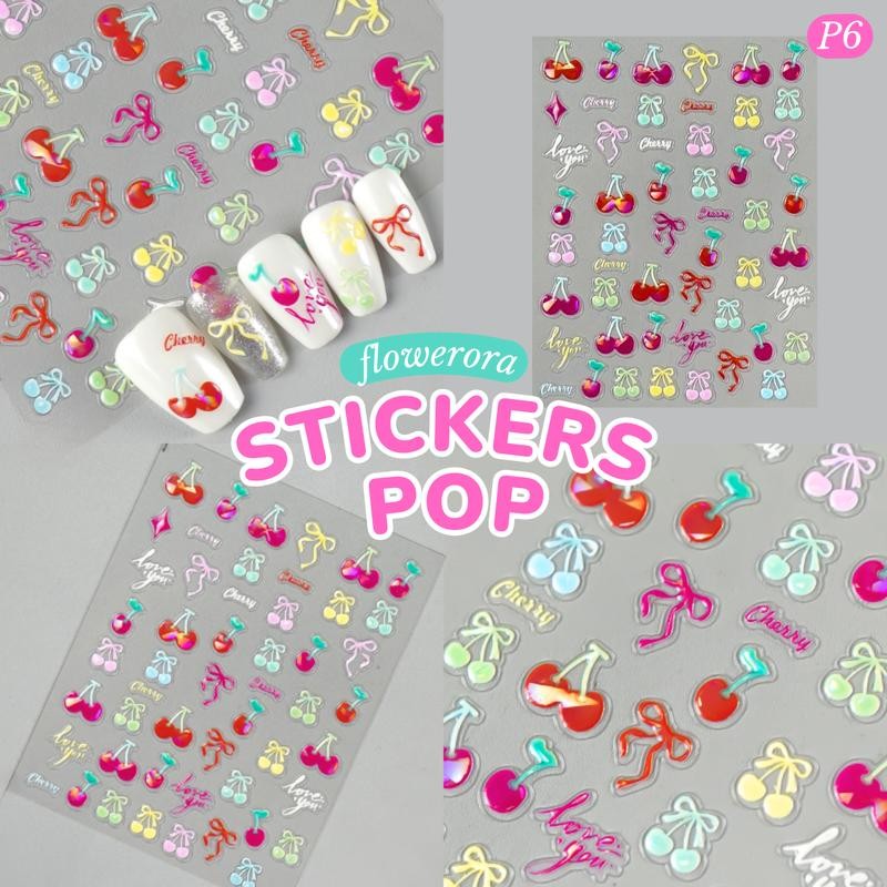 [18 ลาย] สติกเกอร์นูน มีมิติ 5D Stickers Nail Pop สติกเกอร์ติดเล็บ ติดของใช้ ติดปุ๊บ น่ารักปั๊บ ลายน่ารัก