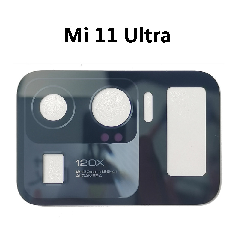 Xiaomi Mi 11 Ultra / Mi11 Ultra เลนส์กระจกกล้องด้านหลังหลักสําหรับซ่อม Crack เปลี่ยน ( M2102K1G, M21