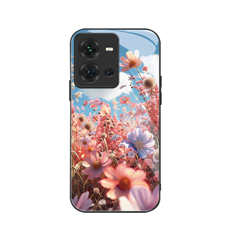 สําหรับ Vivo V25 5G/Vivo V25e 4G/Vivo X80 Lite 5G , ดอกไม้บานเต็ม, บุคลิกภาพอินเทรนด์, เคสป้องกันโทร