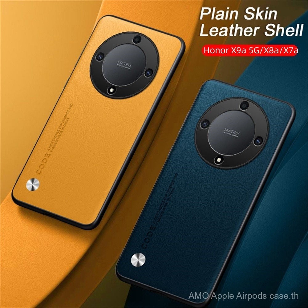 Honor X9a สําหรับ Huawei Honor X9b X9a X9 A X7b X7a X 9C X9C 4G 5G กรณีธรรมดาสีทึบหนัง TPU นุ่มป้องก