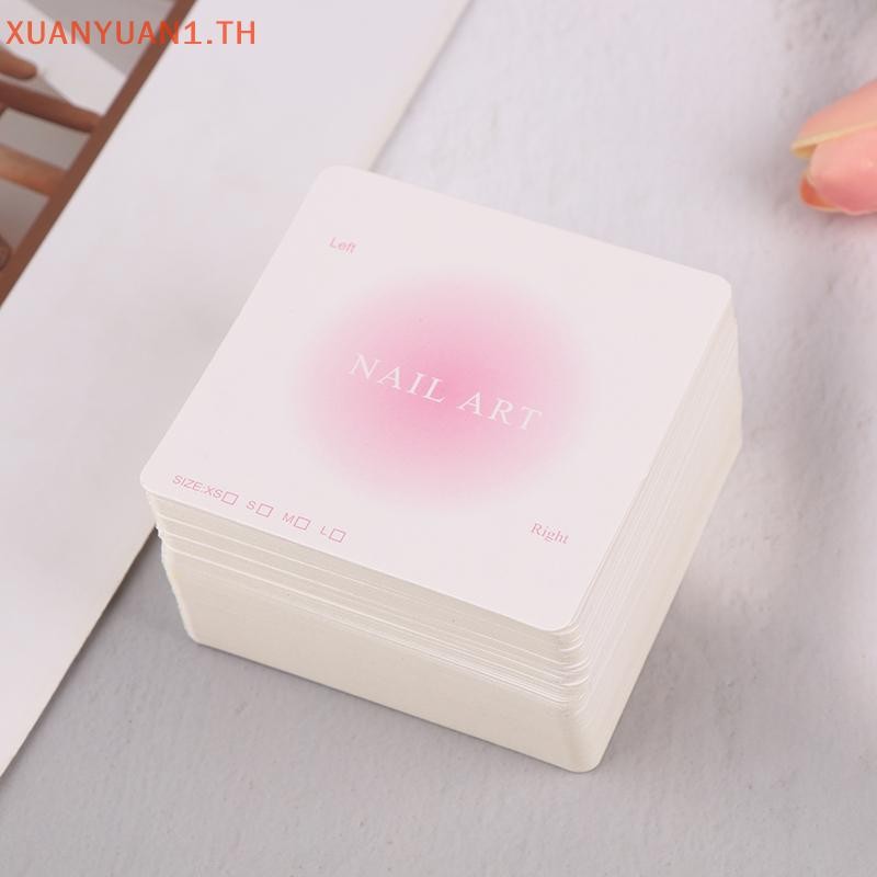 XUAN 100PCS Press-On เล็บบรรจุภัณฑ์จอแสดงผล Handmade เล็บปลอมออกแบบ Swatch แสดงการ์ดเล็บตัวอย่างจอแสดงผล Salon TH - รูปที่ 5