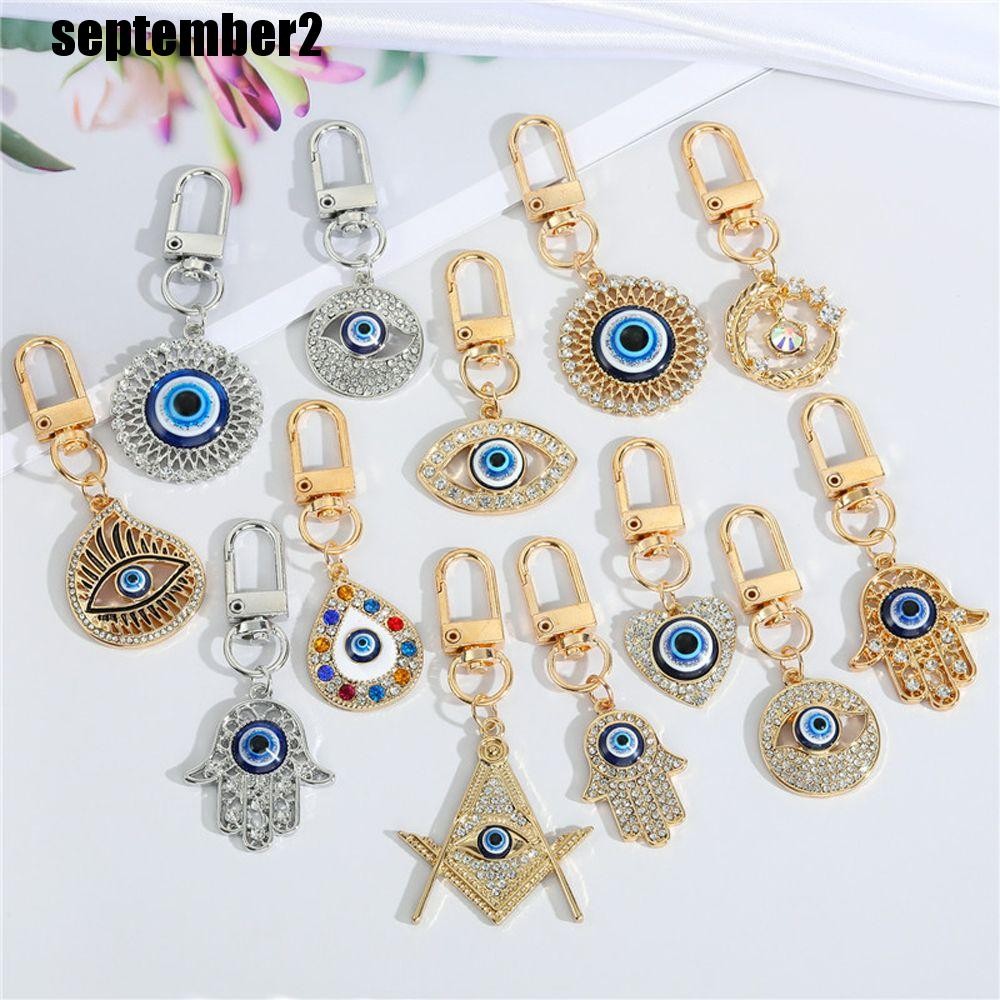 SPEPEMBER Hamsa พวงกุญแจมือ Evil Eye Key Chain Key แหวนรถอุปกรณ์เสริมคลาสสิกพวงกุญแจรถ Key อุปกรณ์เสริมของขวัญ Lucky Buddha พวงกุญแจมือ