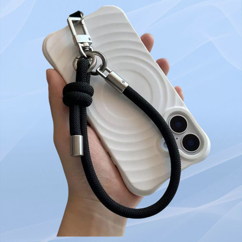 7มม ตัวหนา สั้นโพลีเอสเตอร์ทอกรณีโทรศัพท์เชือกแขวนกระเป๋ากล้องถ้วยน้ําที่สําคัญแฟชั่นป้องกันการสูญหายสายรัดข้อมือ - รูปที่ 6