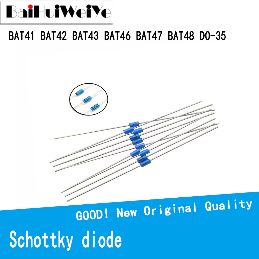 10PCS/LOT BAT41 BAT42 BAT43 BAT46 BAT47 BAT48 DO-35 Schottky Diode New Good Quality Chipset