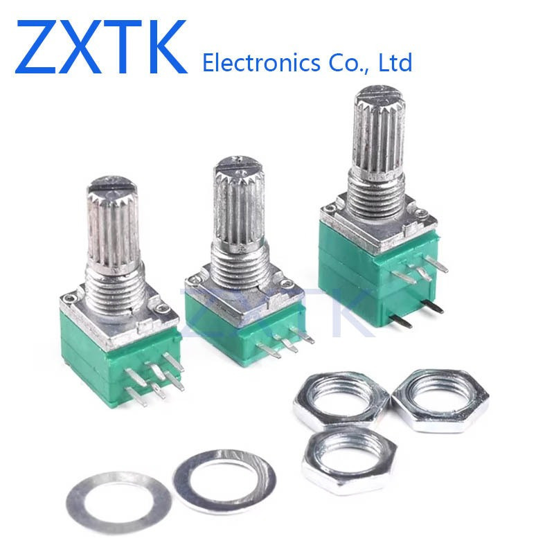 ใหม่ IC CHIP 5PCS RK097N เดี่ยว 3PIN RK097G Dual 6PIN potentiometer B1K/B5K/B10K/B20K/B50K/B100K/B50