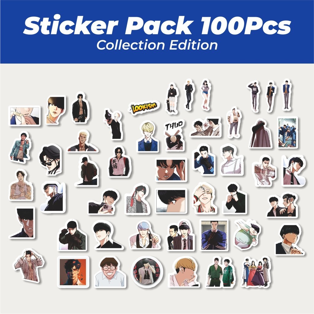HP Hot Webtoon Lookism Stickers สติ๊กเกอร์กันน้ําน่ารัก สติ๊กเกอร์กาว สติ๊กเกอร์กันน้ํา สําหรับมอเตอร์ไซค์ หมวกกันน็อค หนังสือ วารสาร กระเป๋าเดินทาง โทรศัพท์มือถือ แล็ปท็อป ขวดเครื่องดื่ม