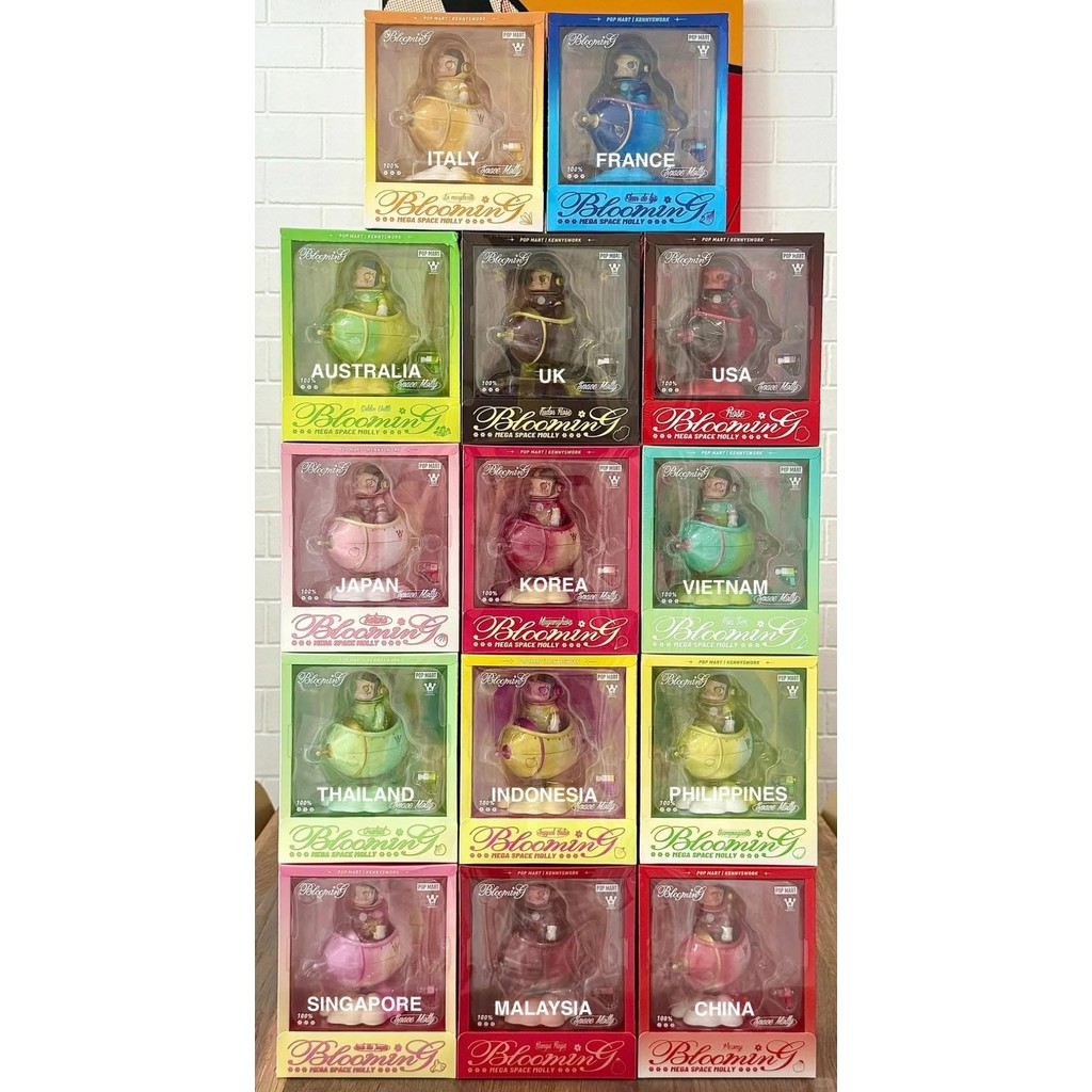 [POPMART] พร้อมสต็อก ของแท้ MEGA SPACE MOLLY 100% Bloom Series CHINA PEONY CHINA-PEONY อินเทรนด์เล่น Healing Hand-Made เดสก์ท็อปตกแต่งกล่องลึกลับของขวัญของเล่นตุ๊กตาศิลปะออกแบบของสะสม