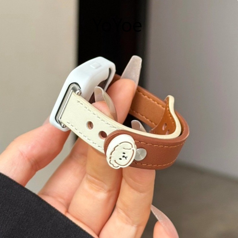 สายนาฬิกาหนังสําหรับ Huawei Band 10 9 8 Honor Band 9 7 6 สําหรับ Huawei Band Fit 4Pro 3 เปลี่ยนสร้อยข้อมือ