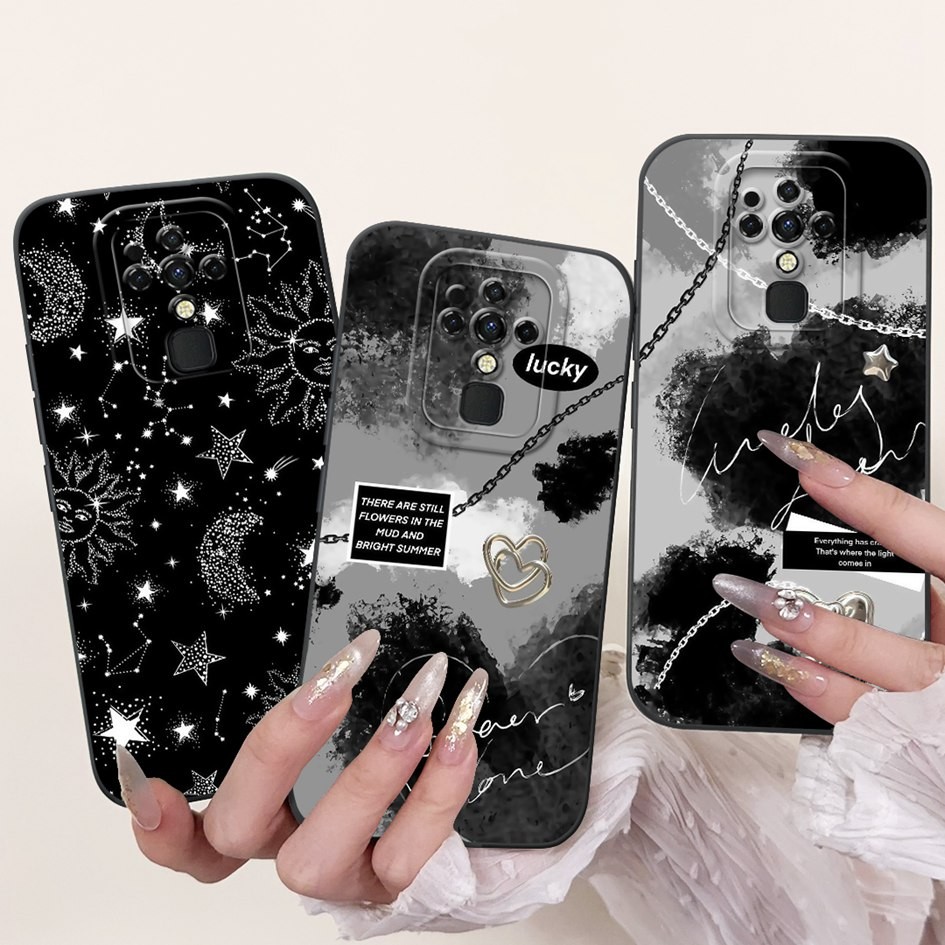 สําหรับ Tecno Camon 16 ปลอก CE7 CE7j CE9h กรณีหรูหราหินอ่อนนุ่ม Candy ซิลิโคนสําหรับ Tecno Camon 16 