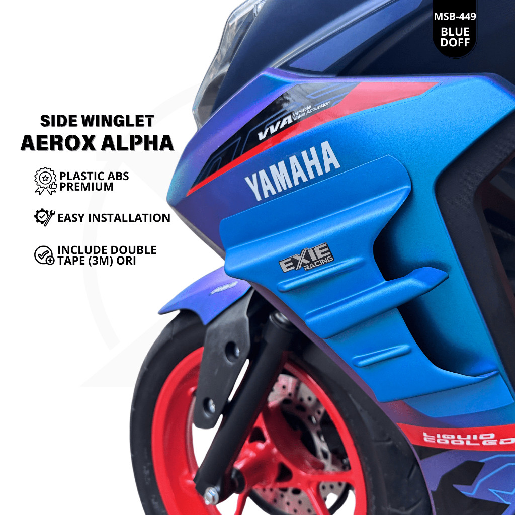 Side Winglet Aerox Alpha Turbo - Side Wing Body Cover Aerox New Exie Art