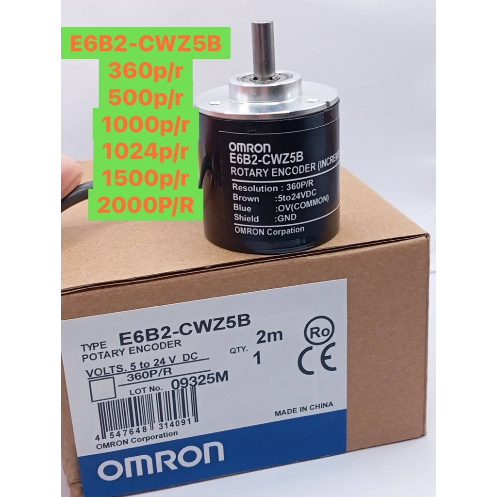 E6B2-CWZ5B 100pr  360p/r 500p/r 1000p/r 1024p/r 1500p/r 2000P/R E6B2-CWZ5B  POTARY ENCODER ไฟ5-24v ส