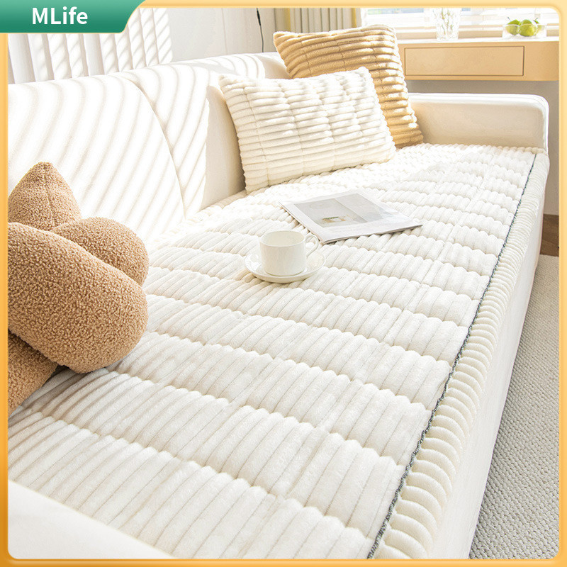 【MLife】ผ้าลูกฟูก โซฟา ผ้ากํามะหยี่ขนนิ่ม เบาะโซฟา 1 2 3 4 ที่นั่ง หนา ใหม่ กันลื่น เบาะรองนั่ง ปลอกโซฟา ราคา ถูกที่สุด ดีลบีเคเค แกลเลอรีภาพที่ 6