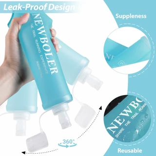 Newboler 150ml 250ml 500ml Running Soft Flask กีฬาขวดน้ํานุ่ม TPU ขวดน้ําพับได้เหมาะสําหรับมาราธอน Off Road Running Slow Running Camping Bike