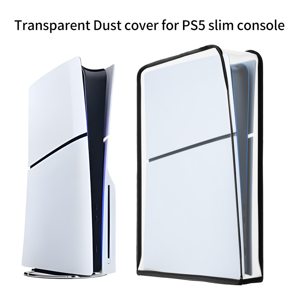 โปร่งใสกันฝุ่นสําหรับ PS5 /PS5 Slim คอนโซล Anti-Scratch ฝุ่นป้องกันแนวตั้งสําหรับ PS5 Slim อุปกรณ์เสริม