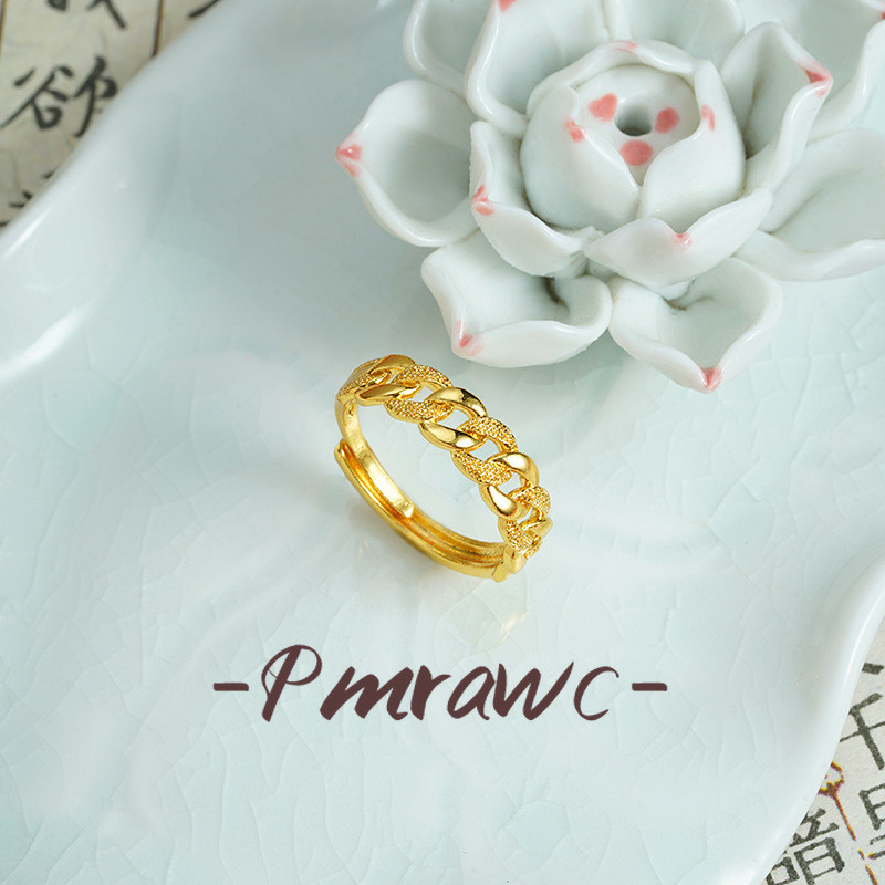 ใหม่ Hollow Matte ไม่สม่ําเสมอ Interlocking แหวน FS3674