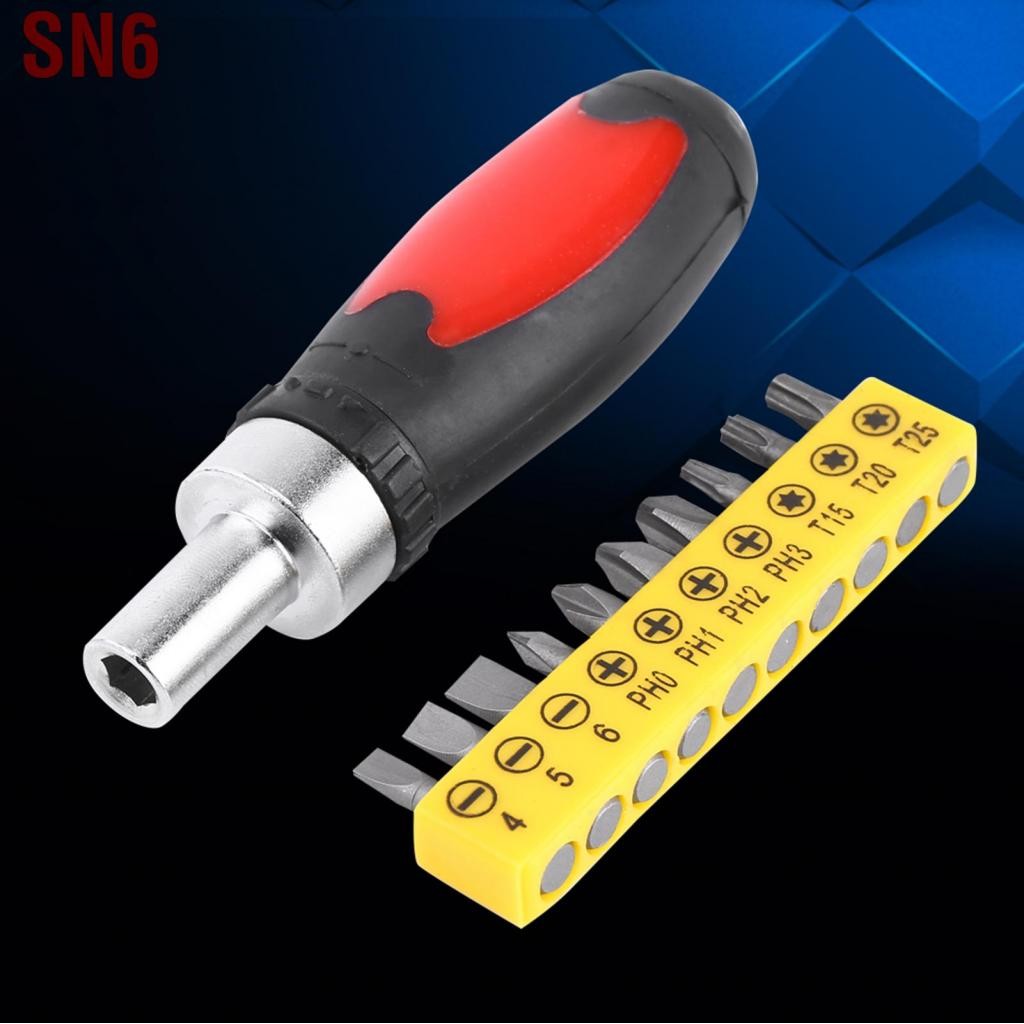 SN6 swoan96.th-th-th screw screw with 10pcs screatedable bits bits slot cross star drive case