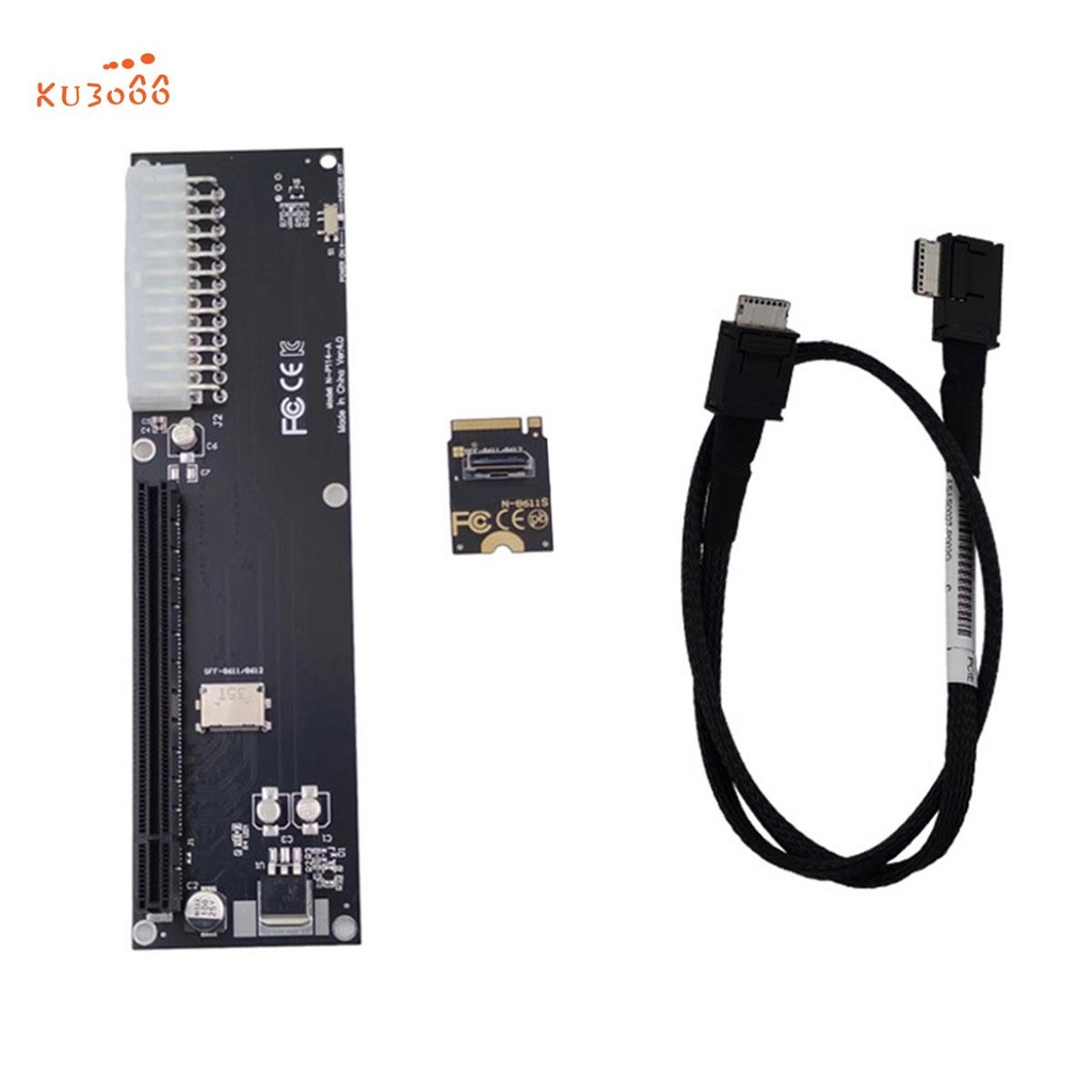 PCI-E 3.0 M-Key M.2 ถึง Oculink SFF-8612 SFF-8611 อะแดปเตอร์โฮสต์สีดํากราฟิกการ์ดภายนอก SSD สําหรับ 