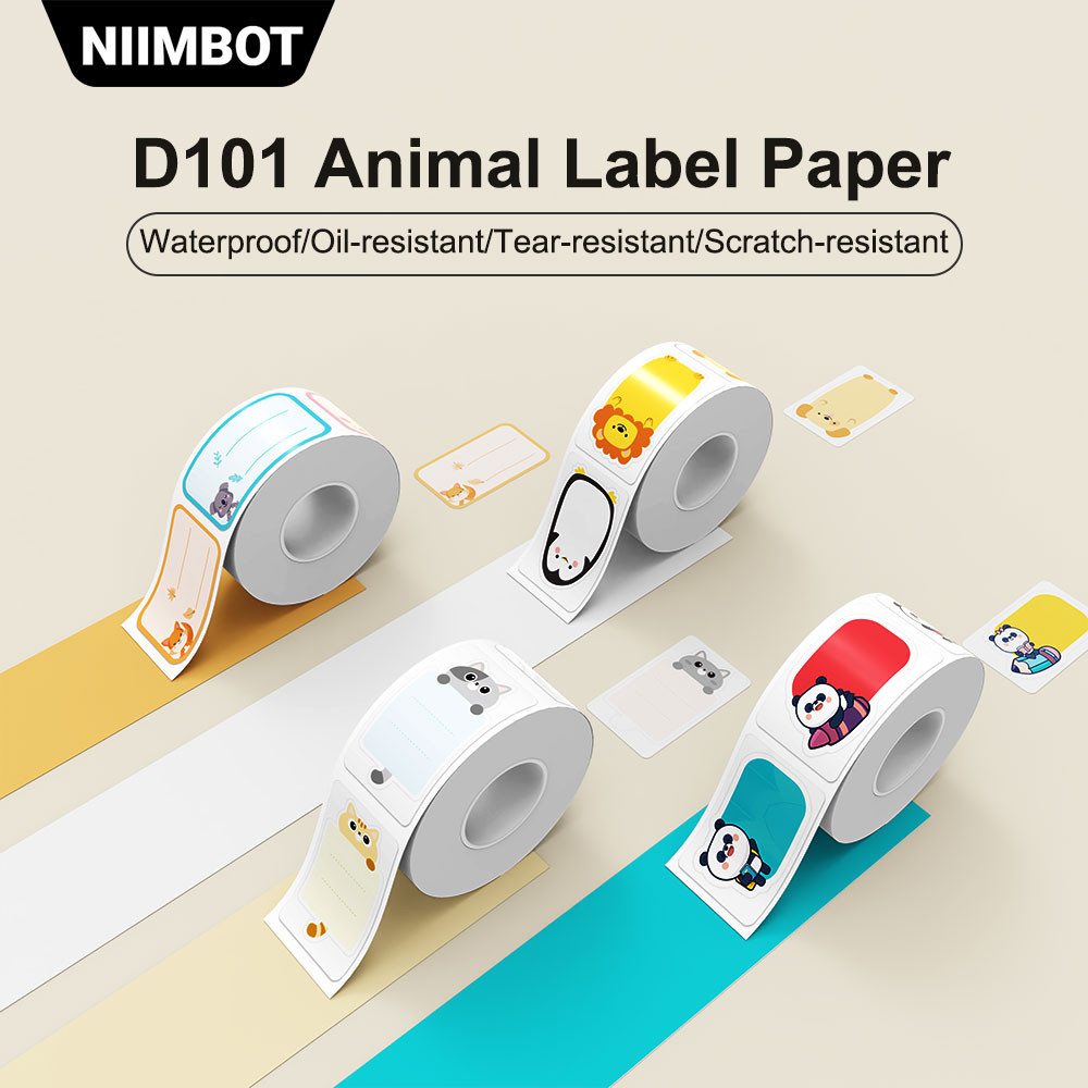 NiiMbot Niimbot D101 เครื่องพิมพ์ฉลากพิเศษแปดพับพิมพ์สติกเกอร์กระดาษสําหรับโรงเรียนอนุบาลจัดส่งใน