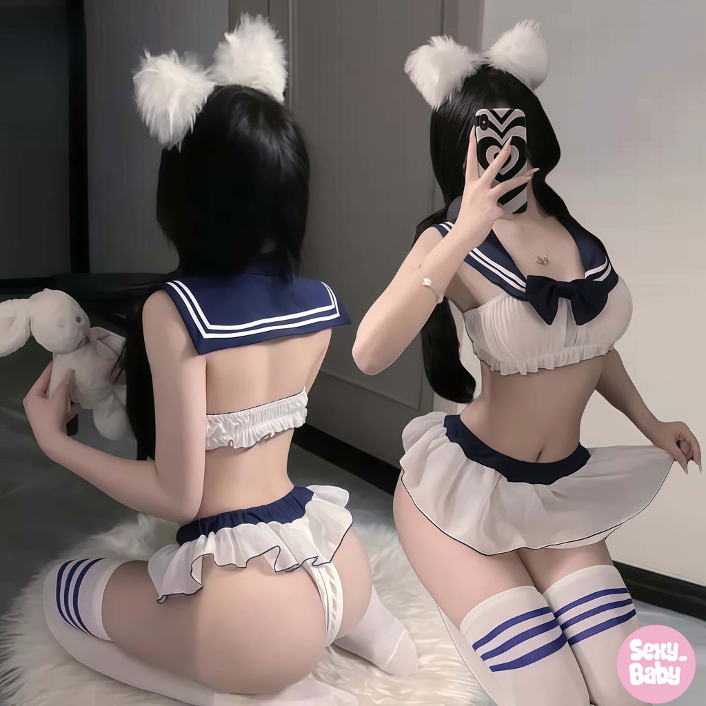 🩷sexy baby🩷ชุดกะลาสี ชุดคอสเพลย์ ชุดเซ็กซี่ เปลือยหลัง โชว์อก เปิดเป้า ส่งไวจากไทย