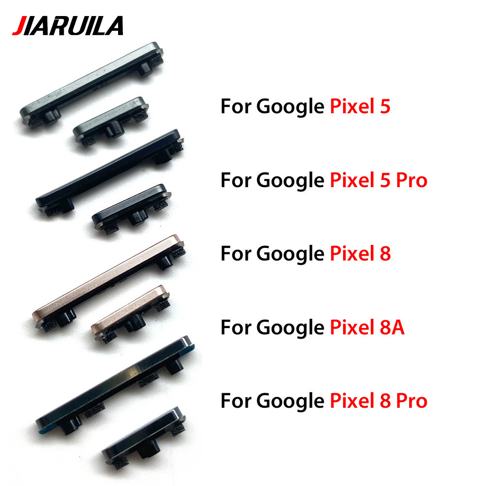 สําหรับ Google Pixel 5 5 Pro 8 8A 8 Pro สวิทช์ปุ่ม & Volume Up / Down On / Off ปุ่ม