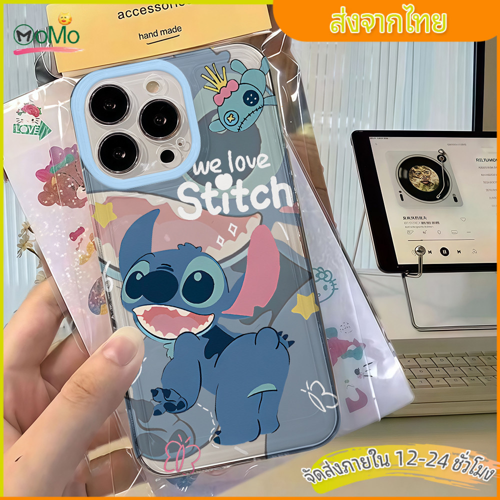 cute Puppy เคสไอโฟนคู่รัก ลูกสุนัขต่างดาว กันกระแทก สำหรับiPhone11 13promax 15plus 16 14 13 12mini XR/XSMax 7 8 SE2020