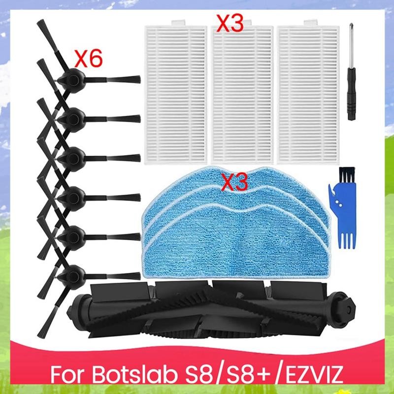 ชุดอะไหล่ทดแทนสําหรับ 360 สําหรับ Botslab S8/S8+ และสําหรับเครื่องดูดฝุ่นหุ่นยนต์แปรง, ตัวกรอง