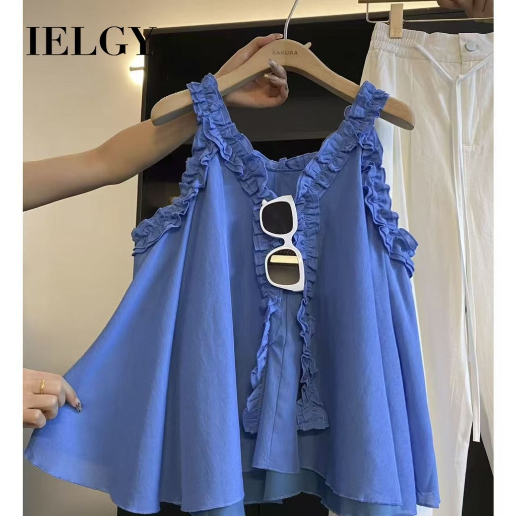 เสื้อแขนกุดสำหรับผู้หญิง แบบคอวี สไตล์สบาย ๆ