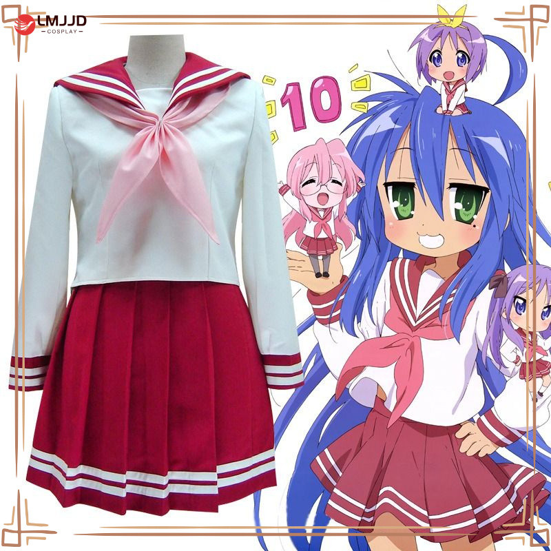 Lucky Star ชุดCosplay Mimi Mizuki JK กะลาสี Izumi Sifuku C-Uniform