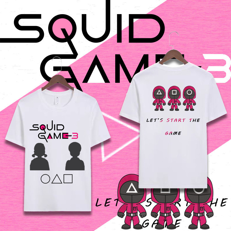 ใหม่ 2025 เสื้อยืดของเกม Unisex " Squid Game - Season 3 " ผ้าCotton Men's เกมปลาหมึก T-Shirt เป็นกลา