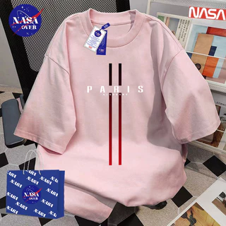 【พร้อมส่ง】🔥NASA ทรงโอเวอร์ไซส์ คอกลม เสื้อยืด ผ้าฝ้ายแท้100% ใส่ได้ทั้งชายหญิง📏ลายเส้นตั้งตรง แขนสั้นYG1268