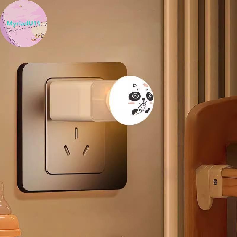 MyriadU USB Panda ประดิษฐ์สมาร์ทควบคุมเสียง Night Light ปลั๊กแคมป์ข้างเตียงใช้ LED ไฟนอนหลับในร่ม TH