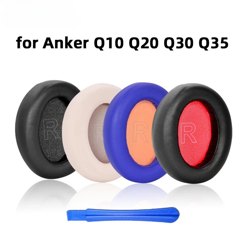 แผ่นรองหูฟังสําหรับ Anker Soundcore Life Q10 Q20 Q30 Q35 หูฟังเปลี่ยนโปรตีนแบบนุ่ม Earpads Earmuffs 