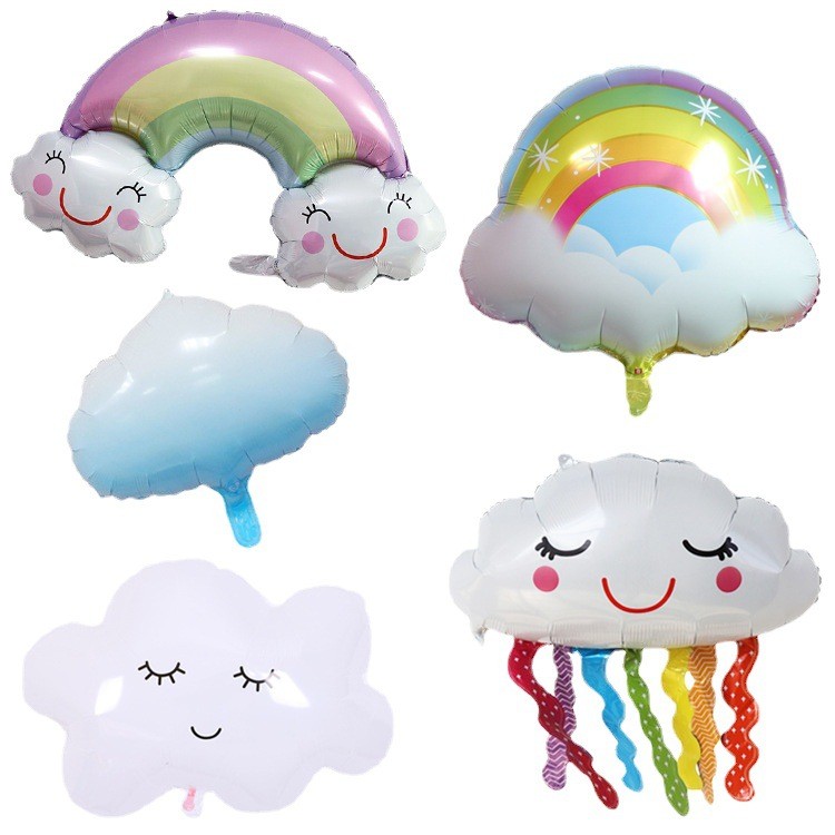 ส่งไว ลูกโป่งฟอยล์ รุ้ง ก้อนเมฆ พระอาทิตย์ balloon รูปที่ 4