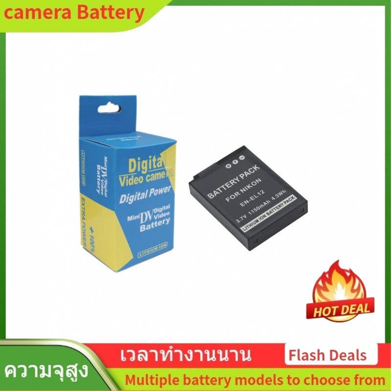 🌟EN-EL12 ใหม่แบตเตอรี่ สำหรับ Nikon Coolpix AW100, AW100S, A1000, B600, A900, AW310, AW120 S800C S61